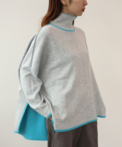 Cepica(セピカ)の「配色リバーシブルニットプルオーバー(ニット/セーター・レディース・ブルー/オレンジ・FREE)」の16枚目の写真