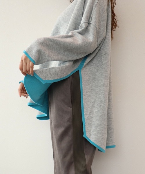 Cepica(セピカ)の「配色リバーシブルニットプルオーバー(ニット/セーター・レディース・ブルー/オレンジ・FREE)」の17枚目の写真