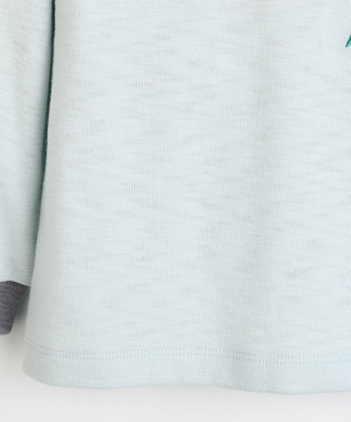 moimoln(モイモルン)の「【SOFT&】配色カラー長袖Tシャツ(Tシャツ/カットソー・キッズ・アイボリー/バーガンディー/ピンク/ミント・90cm/100cm/120cm/110cm)」の11枚目の写真