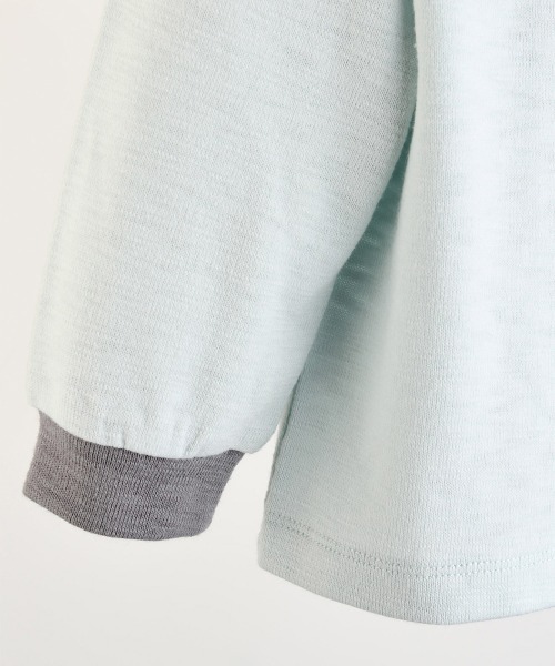 moimoln(モイモルン)の「【SOFT&】配色カラー長袖Tシャツ(Tシャツ/カットソー・キッズ・アイボリー/バーガンディー/ピンク/ミント・90cm/100cm/120cm/110cm)」の12枚目の写真