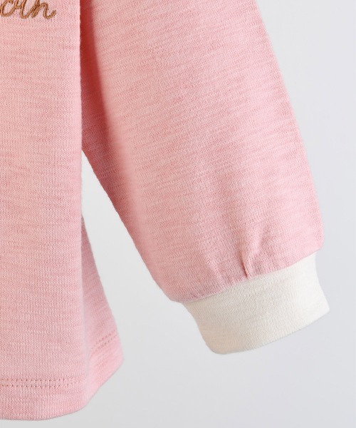 moimoln(モイモルン)の「【SOFT&】配色カラー長袖Tシャツ(Tシャツ/カットソー・キッズ・アイボリー/バーガンディー/ピンク/ミント・90cm/100cm/120cm/110cm)」の16枚目の写真