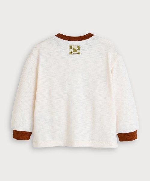 moimoln(モイモルン)の「【SOFT&】配色カラー長袖Tシャツ(Tシャツ/カットソー・キッズ・アイボリー/バーガンディー/ピンク/ミント・90cm/100cm/120cm/110cm)」の17枚目の写真