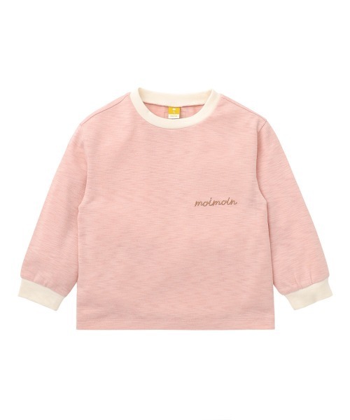 moimoln(モイモルン)の「【SOFT&】配色カラー長袖Tシャツ(Tシャツ/カットソー・キッズ・アイボリー/バーガンディー/ピンク/ミント・90cm/100cm/120cm/110cm)」の6枚目の写真