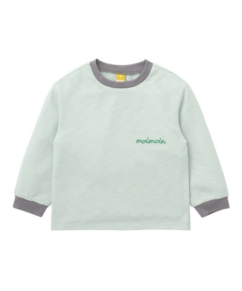 moimoln(モイモルン)の「【SOFT&】配色カラー長袖Tシャツ(Tシャツ/カットソー・キッズ・アイボリー/バーガンディー/ピンク/ミント・90cm/100cm/120cm/110cm)」の5枚目の写真