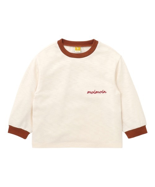 moimoln(モイモルン)の「【SOFT&】配色カラー長袖Tシャツ(Tシャツ/カットソー・キッズ・アイボリー/バーガンディー/ピンク/ミント・90cm/100cm/120cm/110cm)」の7枚目の写真
