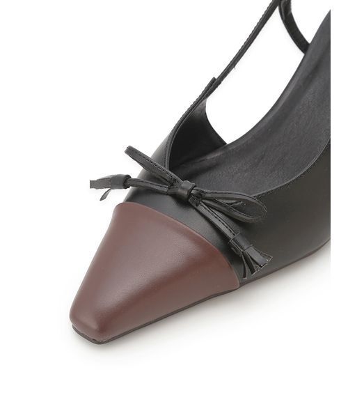 Mila Owen（ミラオーウェン）の「リボンスリングパンプス（パンプス・レディース・ブラウン/ブラック・36/37/38）」の7枚目の写真