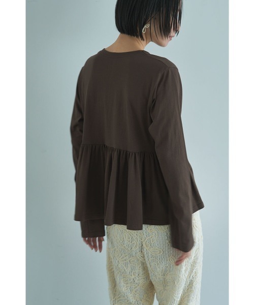marjour（マージュール）の「COFFEE PEPLUM TEE（Tシャツ/カットソー・レディース・ブラウン・M）」の3枚目の写真