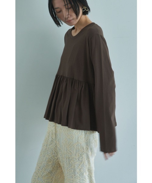 marjour（マージュール）の「COFFEE PEPLUM TEE（Tシャツ/カットソー・レディース・ブラウン・M）」の5枚目の写真