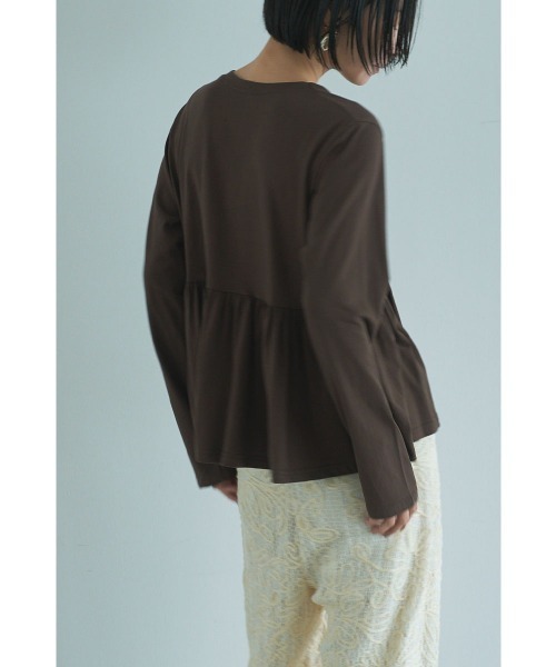 marjour（マージュール）の「COFFEE PEPLUM TEE（Tシャツ/カットソー・レディース・ブラウン・M）」の6枚目の写真