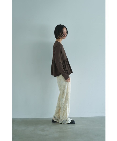 marjour（マージュール）の「COFFEE PEPLUM TEE（Tシャツ/カットソー・レディース・ブラウン・M）」の7枚目の写真