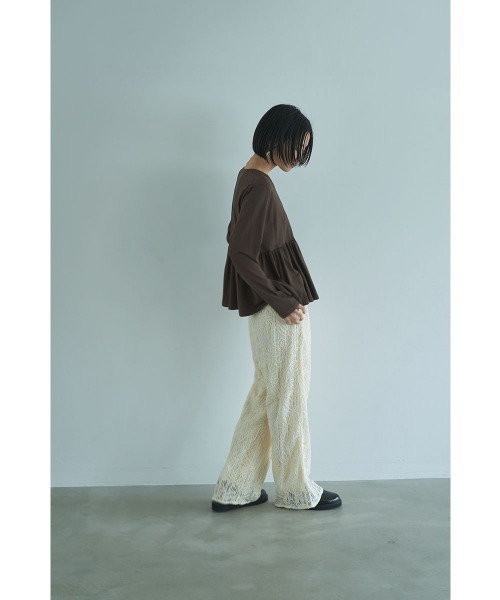 marjour（マージュール）の「COFFEE PEPLUM TEE（Tシャツ/カットソー・レディース・ブラウン・M）」の8枚目の写真