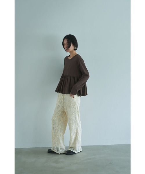marjour（マージュール）の「COFFEE PEPLUM TEE（Tシャツ/カットソー・レディース・ブラウン・M）」の9枚目の写真