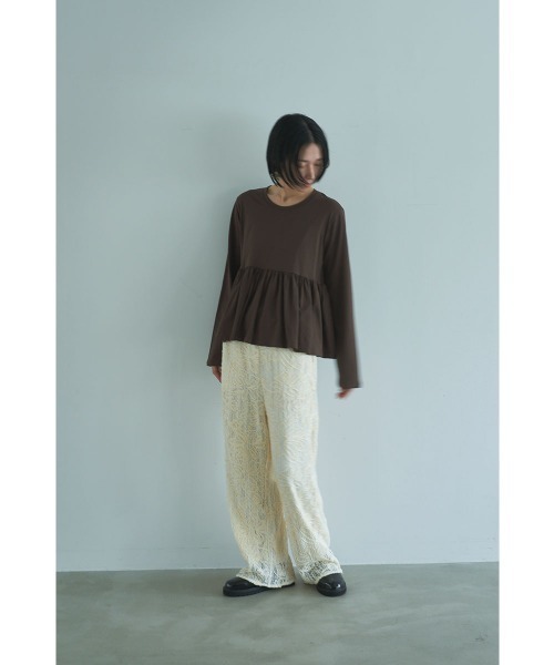 marjour（マージュール）の「COFFEE PEPLUM TEE（Tシャツ/カットソー・レディース・ブラウン・M）」の10枚目の写真
