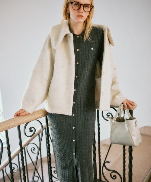 POLO BCS（ポロ ビーシーエス）の「【POLO BCS】VIS別注ニットワンピース（ワンピース・レディース・チャコールグレー/ダークブラウン・FREE）」の3枚目の写真