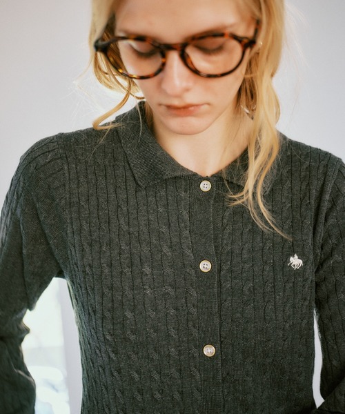 POLO BCS（ポロ ビーシーエス）の「【POLO BCS】VIS別注ニットワンピース（ワンピース・レディース・チャコールグレー/ダークブラウン・FREE）」の7枚目の写真