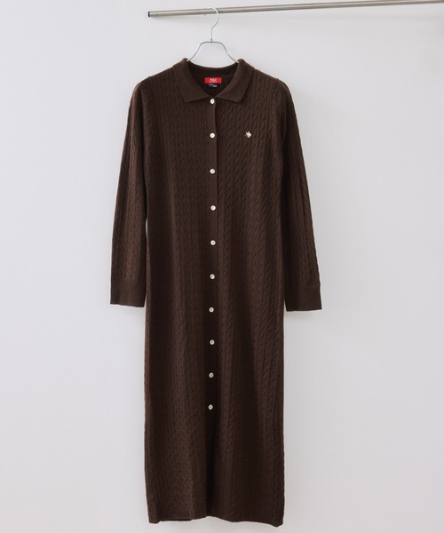 POLO BCS（ポロ ビーシーエス）の「【POLO BCS】VIS別注ニットワンピース（ワンピース・レディース・チャコールグレー/ダークブラウン・FREE）」の12枚目の写真