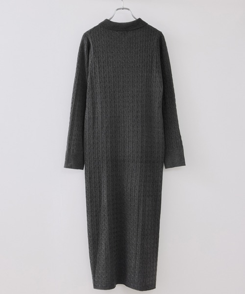 POLO BCS（ポロ ビーシーエス）の「【POLO BCS】VIS別注ニットワンピース（ワンピース・レディース・チャコールグレー/ダークブラウン・FREE）」の15枚目の写真