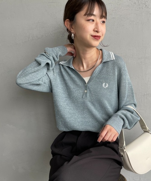 FRED PERRY/フレッドペリー] ツインティップライン メタリックニット