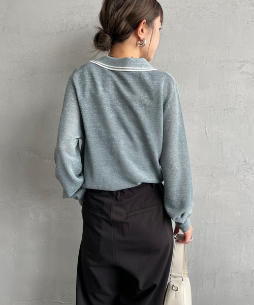 FRED PERRY/フレッドペリー] ツインティップライン メタリックニット