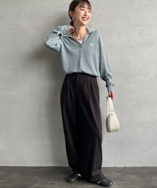 FRED PERRY/フレッドペリー] ツインティップライン メタリックニット
