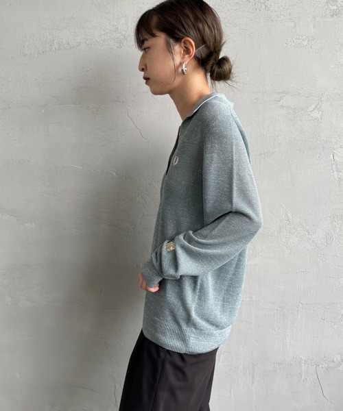 FRED PERRY/フレッドペリー] ツインティップライン メタリックニット