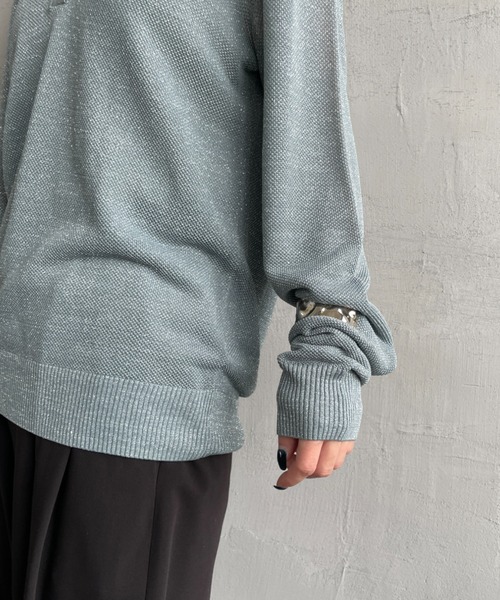 FRED PERRY/フレッドペリー] ツインティップライン メタリックニット