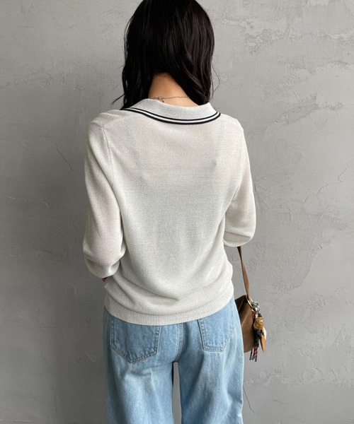 FRED PERRY/フレッドペリー] ツインティップライン メタリックニット