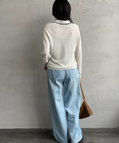 FRED PERRY/フレッドペリー] ツインティップライン メタリックニット