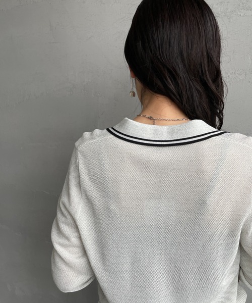 FRED PERRY/フレッドペリー] ツインティップライン メタリックニット