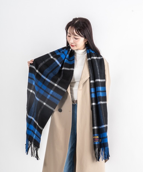 TWEEDMILL】大判ストール ウール チェック 70x190cm イギリス製