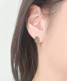THEATER シアター シルバー&コッパースクエアクロスピアス