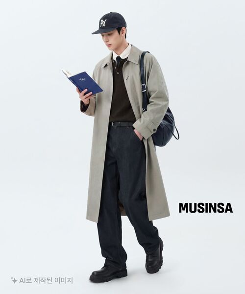 INSILENCE(インサイロンス)の「ピグメントウォッシュバルマカンコート GREY BEIGE(トレンチコート・レディース・その他・MEDIUM/LARGE)」の3枚目の写真