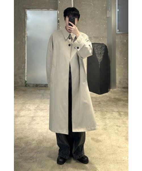 INSILENCE(インサイロンス)の「ピグメントウォッシュバルマカンコート GREY BEIGE(トレンチコート・レディース・その他・MEDIUM/LARGE)」の5枚目の写真