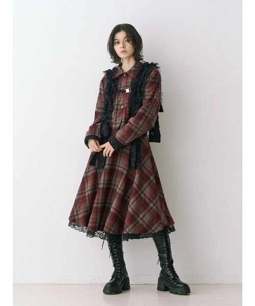 パターンベルトフレアロングスカート【セットアップ対応】（スカート