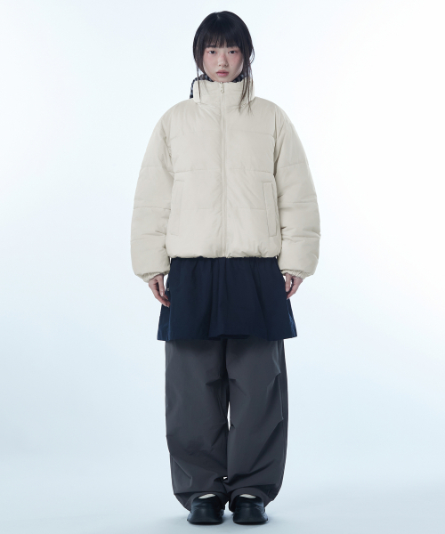 MUSINSA STANDARD WOMAN（ムシンサスタンダードウーマン）の「ウィメンズデイリープファーリバーシブルフリースショートパディングジャケット[クリーム/クリーム]（ダウンジャケット/コート・レディース・その他・SMALL/MEDIUM/LARGE/X-SMALL）」の14枚目の写真