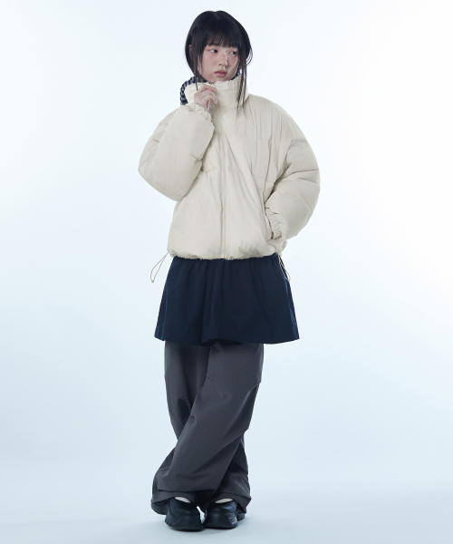 MUSINSA STANDARD WOMAN（ムシンサスタンダードウーマン）の「ウィメンズデイリープファーリバーシブルフリースショートパディングジャケット[クリーム/クリーム]（ダウンジャケット/コート・レディース・その他・SMALL/MEDIUM/LARGE/X-SMALL）」の13枚目の写真