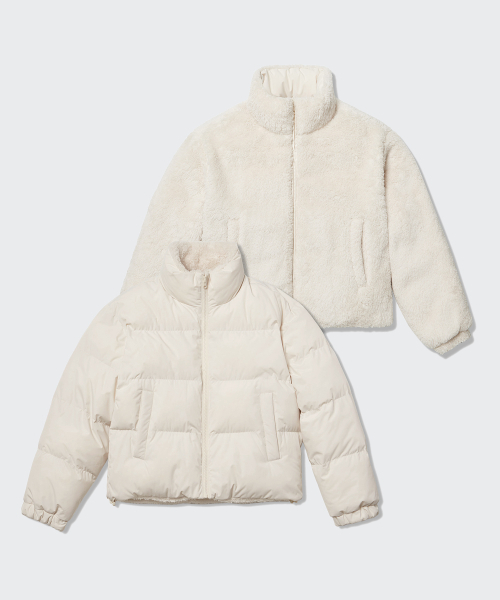 MUSINSA STANDARD WOMAN（ムシンサスタンダードウーマン）の「ウィメンズデイリープファーリバーシブルフリースショートパディングジャケット[クリーム/クリーム]（ダウンジャケット/コート・レディース・その他・SMALL/MEDIUM/LARGE/X-SMALL）」の12枚目の写真
