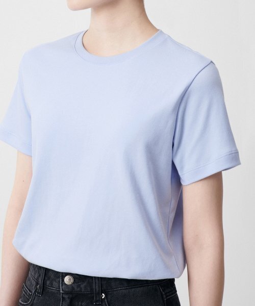 MUSINSA STANDARD WOMAN（ムシンサスタンダードウーマン）の「ウィメンズベーシッククルーネックTシャツ[セレニティブルー]（Tシャツ/カットソー・レディース・その他・SMALL/MEDIUM/X-SMALL）」の6枚目の写真