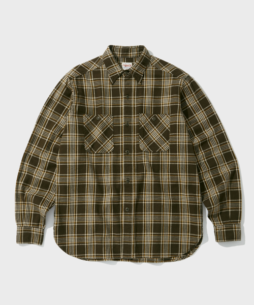OUTSTANDING(アウトスタンディング)の「USN UTILITY CHECK SHIRT_BROWN CHECK(シャツ/ブラウス・メンズ・その他・SMALL/MEDIUM/LARGE)」の1枚目の写真