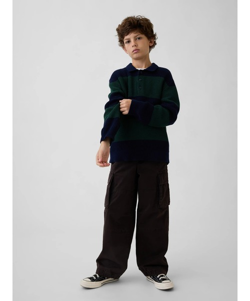 GAP(ギャップ)の「ジャージ裏地 カーゴパンツ (キッズ)(カーゴパンツ・キッズ・ブラウン/ネイビー・120cm/130cm/110cm/150cm/140cm/160cm)」の5枚目の写真