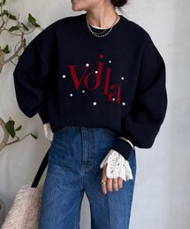 【WEB限定】パールロゴニットトップス