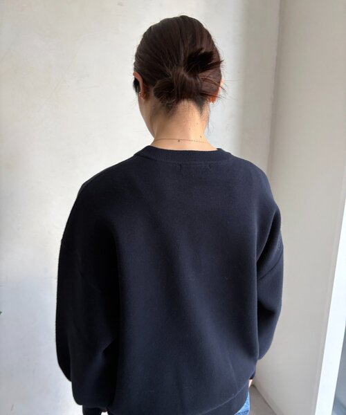 DouDou(ドゥドゥ)の「【WEB限定】パールロゴニットトップス(ニット/セーター・レディース・ネイビー/ブラック/アイボリー・FREE)」の17枚目の写真