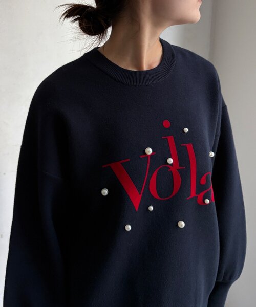 DouDou(ドゥドゥ)の「【WEB限定】パールロゴニットトップス(ニット/セーター・レディース・ネイビー/ブラック/アイボリー・FREE)」の18枚目の写真