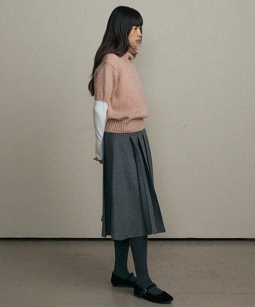 LINGSEOUL(リングソウル)の「wool pintuck skirt-gray(スカート・レディース・その他・SMALL/MEDIUM)」の6枚目の写真