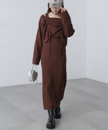 FREE'S MART | ◆ドロストリブニットセットアップ(ワンピース)