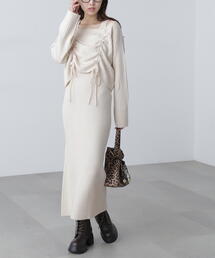 FREE'S MART | ◆ドロストリブニットセットアップ(ワンピース)