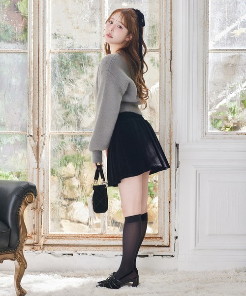 one after another NICE CLAUP（ワンアフターアナザーナイスクラップ）の「アソートシャギーニット（ニット/セーター・レディース・ブラック/オフホワイト/グレー/ベージュ・FREE）」の18枚目の写真