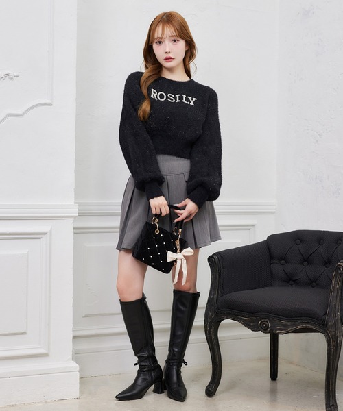 one after another NICE CLAUP（ワンアフターアナザーナイスクラップ）の「アソートシャギーニット（ニット/セーター・レディース・ブラック/オフホワイト/グレー/ベージュ・FREE）」の11枚目の写真