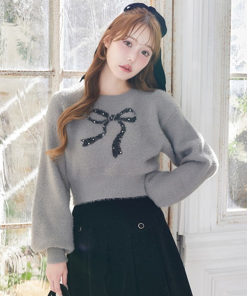 one after another NICE CLAUP（ワンアフターアナザーナイスクラップ）の「アソートシャギーニット（ニット/セーター・レディース・ブラック/オフホワイト/グレー/ベージュ・FREE）」の21枚目の写真