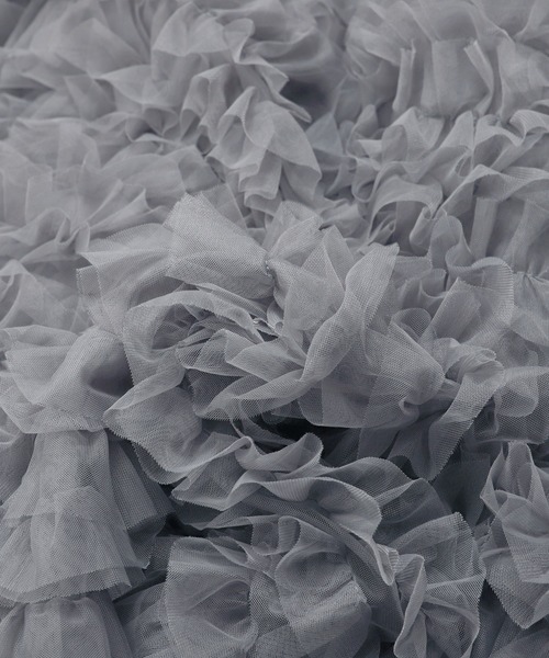 MERAKI（メラキ）の「ボリュームチュールロングスカート（スカート・レディース・ホワイト/グレー/ブラック・FREE）」の7枚目の写真